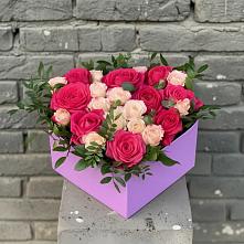 Цветочная композиция из Розы в коробке в Хреновом