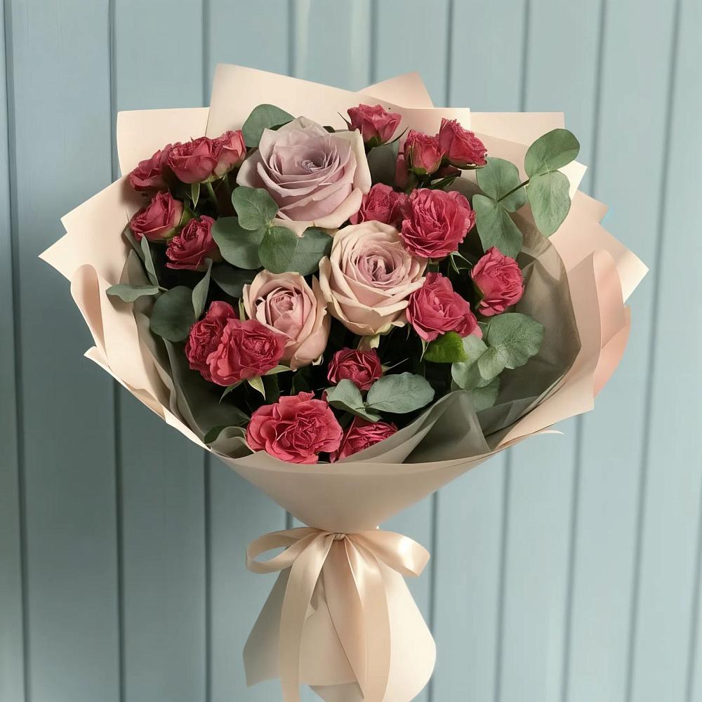 Букет цветов из: Гвоздики и Розы в Хреновом