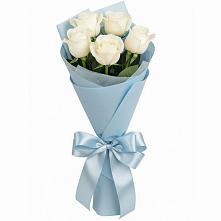 Букет 5 Белых роз Проуд в Хреновом