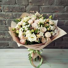 Букет цветов из:  Альстромерии, Розы и Хризантемы в Хреновом