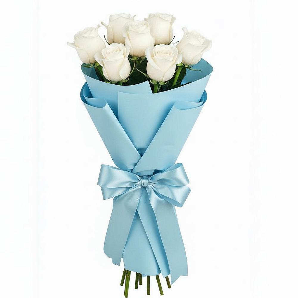 Букет 7 белых роз Проуд в Хреновом