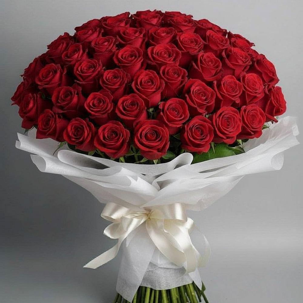 Букет 101 Красная роза Блэк Мэджик в Хреновом