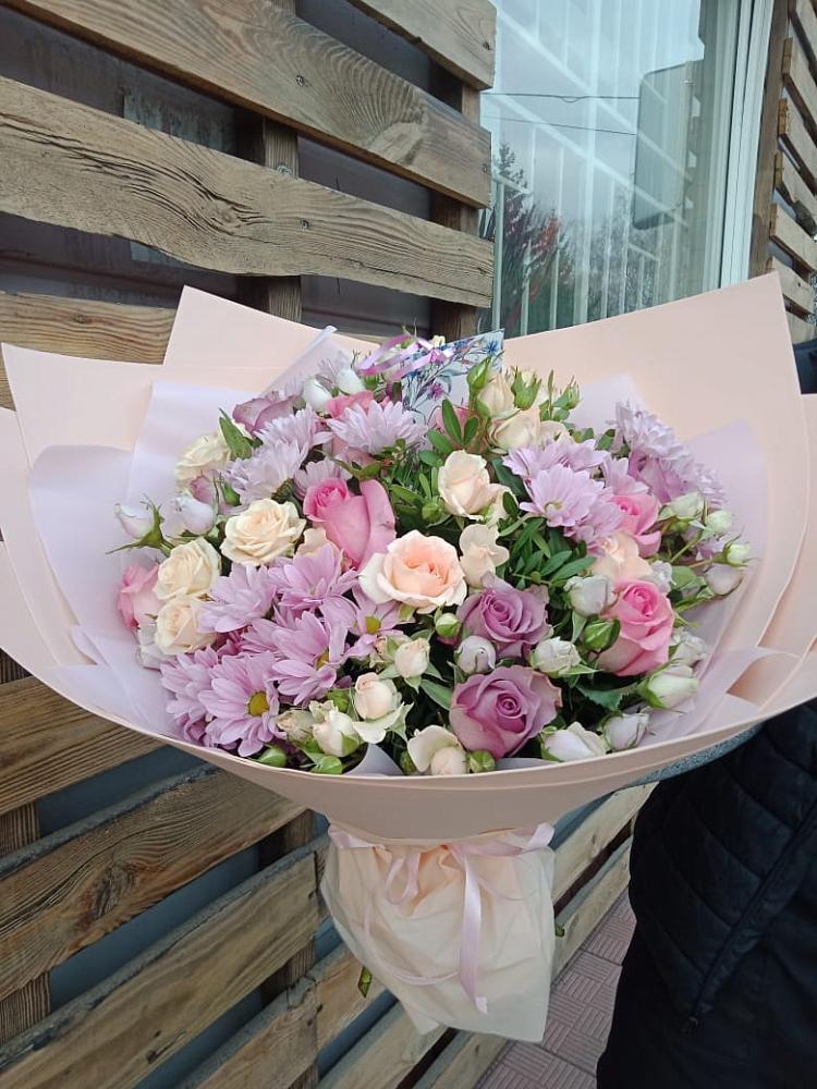 Букет цветов из: Розы и Хризантемы в Хреновом