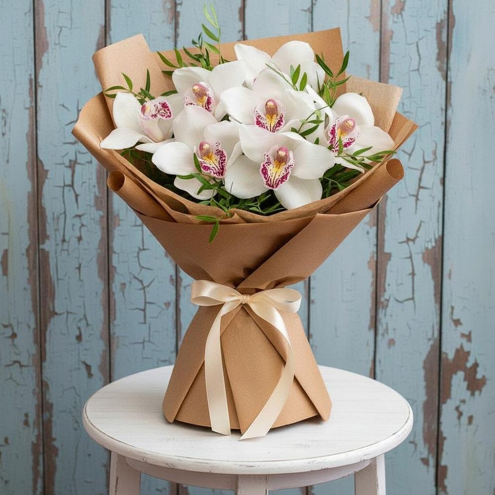 Букет цветов из: Орхидеи и Розы в Хреновом