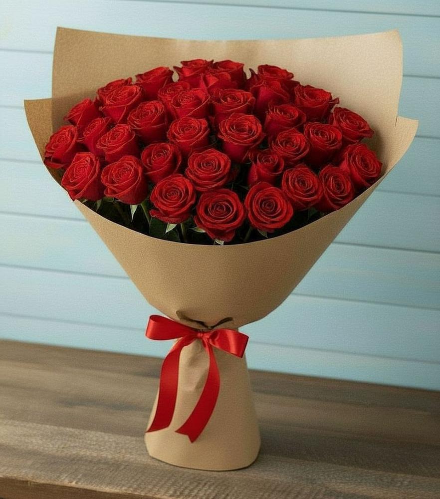 Букет Красные розы Милано в Хреновом