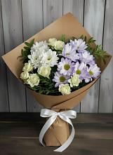 Букет цветов из:  Хризантемы и Розы в Хреновом