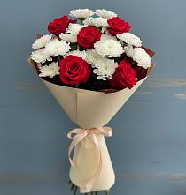 Букет цветов из:  Розы и Хризантемы в Хреновом