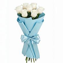 Букет 7 белых роз Проуд в Хреновом