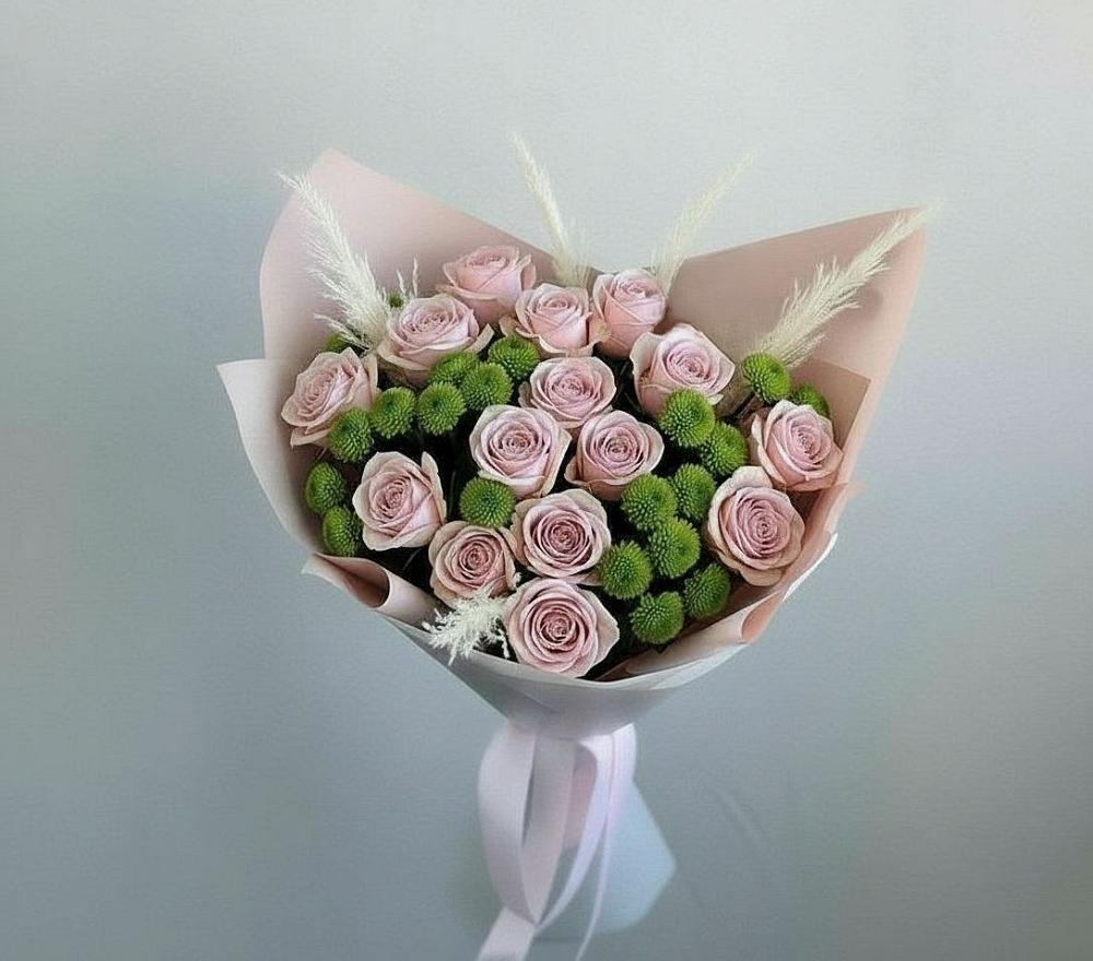 Букет цветов из: Розы и Хризантемы в Хреновом