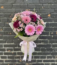 Букет цветов из:  Герберы и Хризантемы в Хреновом