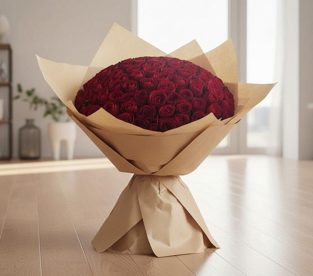 Букет 101 Красная роза в Хреновом
