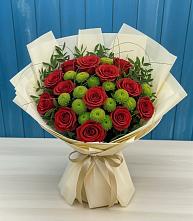 Букет цветов из:  Розы и Хризантемы #REPLACE_PRED# Хреновом