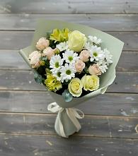 Букет цветов из:  Альстромерии, Розы и Хризантемы #REPLACE_PRED# Хреновом