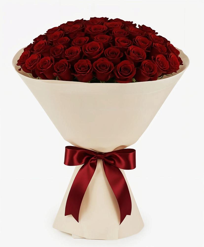 Букет 101 Бордовая роза Блэк Бакарра в Хреновом