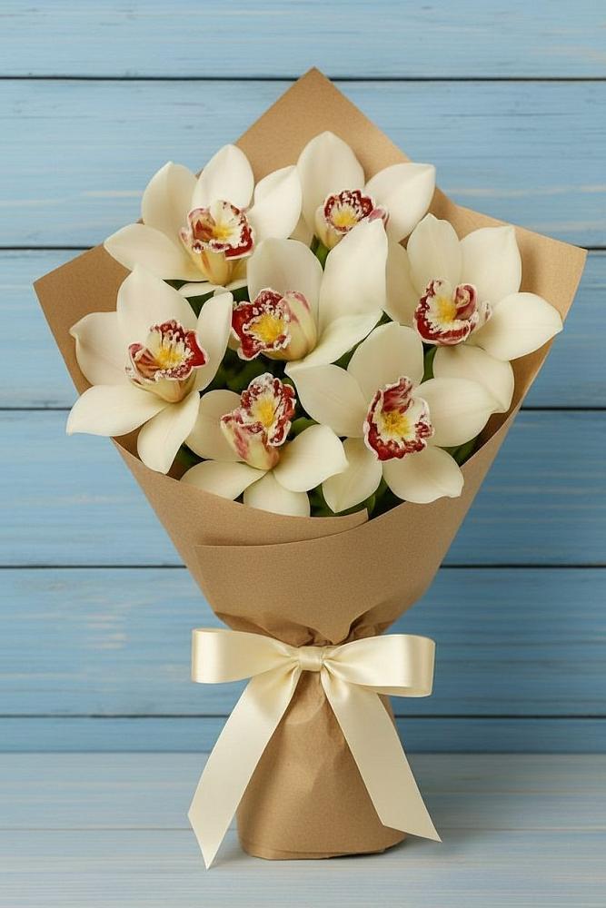 Букет цветов из: Орхидеи и Розы в Хреновом