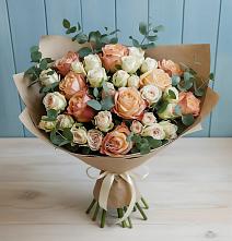 Букет цветов из:  Альстромерии и Розы #REPLACE_PRED# Хреновом